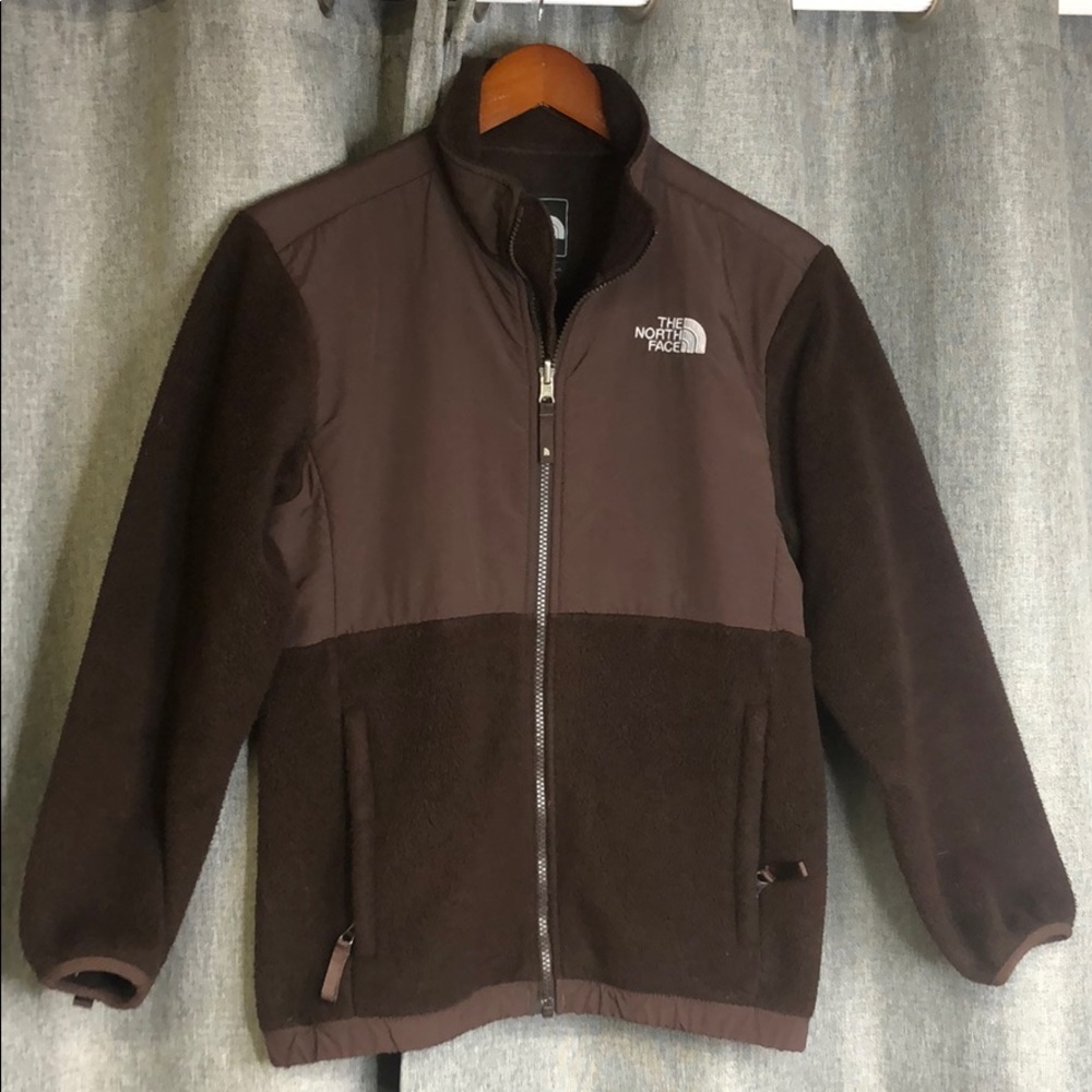 The North Face girls sz Large Brown fleece jacket